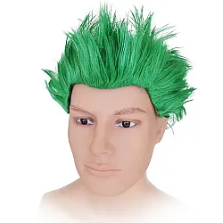 פאה גברית עם קוצים ירוקה