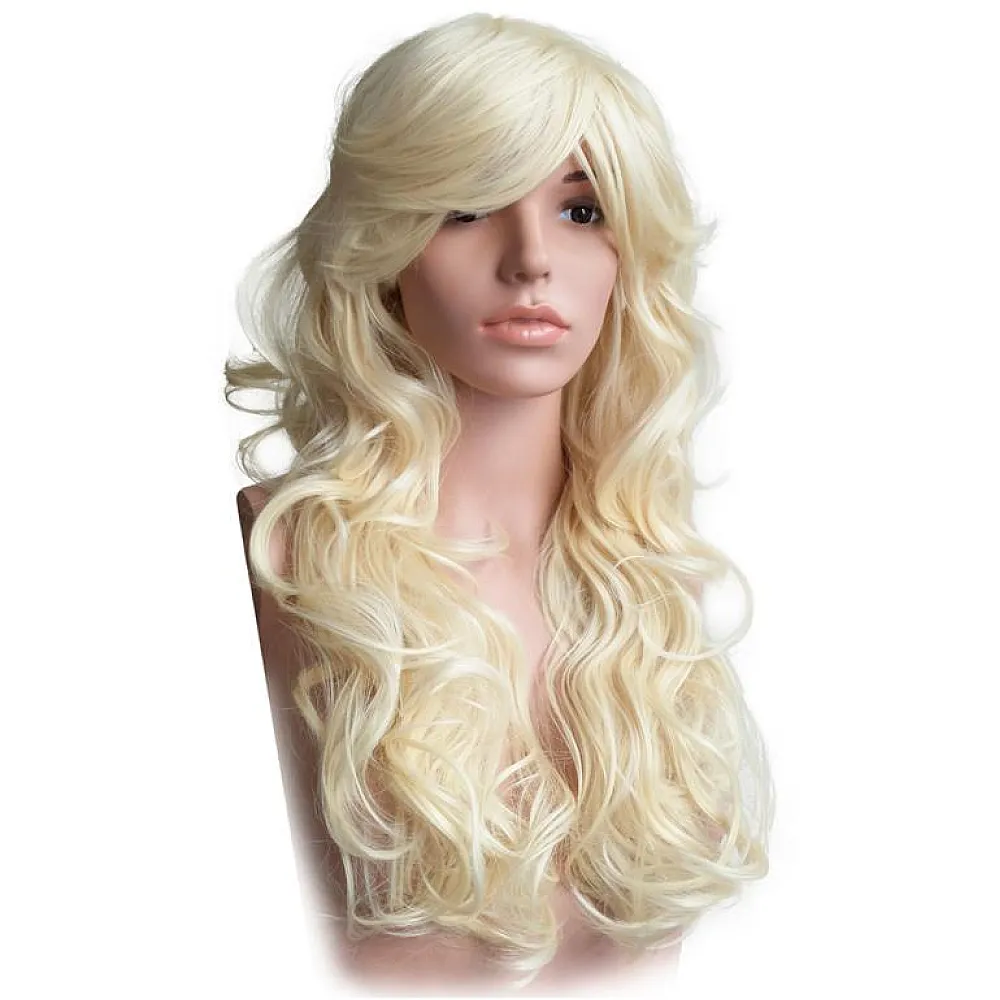 פאה גלית עם פוני בצבע בלונד