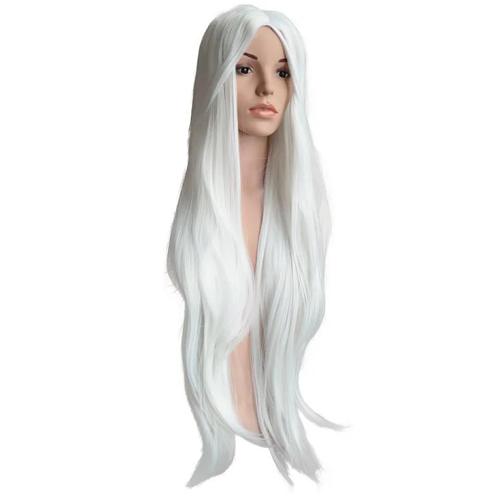 פאה חלקה ללא פוני בצבע לבן