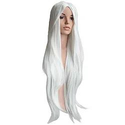 פאה חלקה ללא פוני בצבע לבן