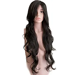 פאת קנקלון ארוכה גלית בצבע שחור