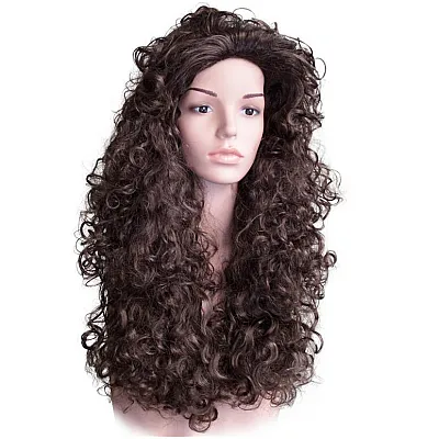 פאת תלתלים ללא פוני בצבע חום