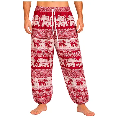 שרוואל אדום עם הדפס פילים