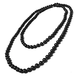 שרשרת פנינים ארוכה שחורה