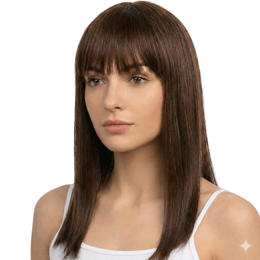 פאת קרה ארוך בצבע חום כהה