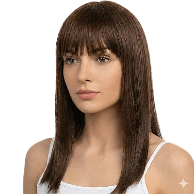 פאת קרה ארוך בצבע חום כהה