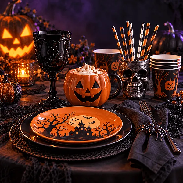 האלווין HALLOWEEN כוסות ואביזרי שולחן להאלווין