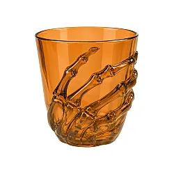 כוס האלווין כולל יד שלד 8.5x10 ס״מ - כתום