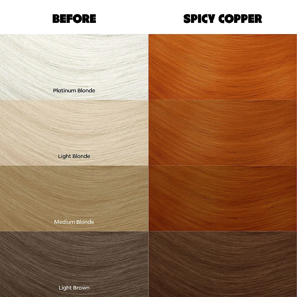 צבע שיער נחושת ג׳ינג׳ית Spicy Copper 82 – Crazy Color, 100 מ״ל