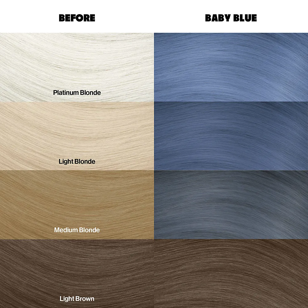 צבע שיער תכלת פסטל Baby Blue 84 – Crazy Color, 100 מ״ל
