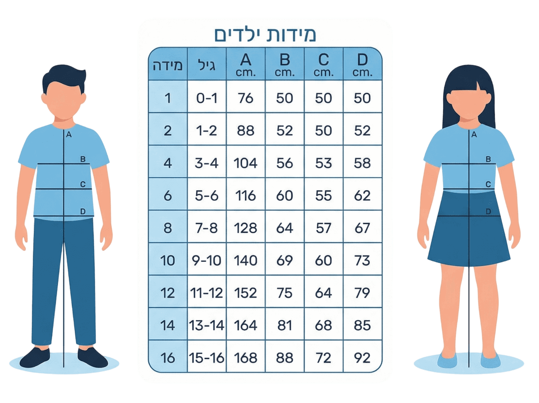 טבלת מידות